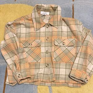 L.i.F.E. Love is for Eternity Medium Multicolor Plaid Shirt Jacket Button Up